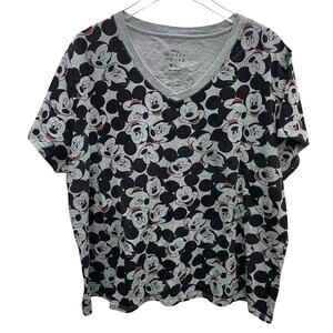 Disney Mickey Mouse 100% Cotton V-Neck Tee Women’s Size 3X